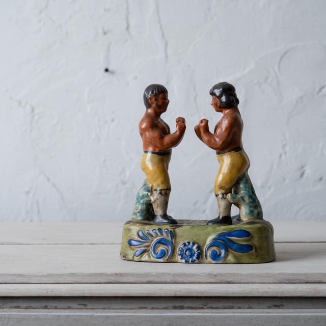 Mid 20th Century Spring & Langan Staffordshire Style Boxing Figure For Sale - Image 5 of 8