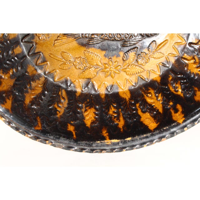 Circa 1900 Barrio De La Luz Puebla Pottery Dish Tortoiseshell Glaze Barro Vidriado For Sale - Image 10 of 18