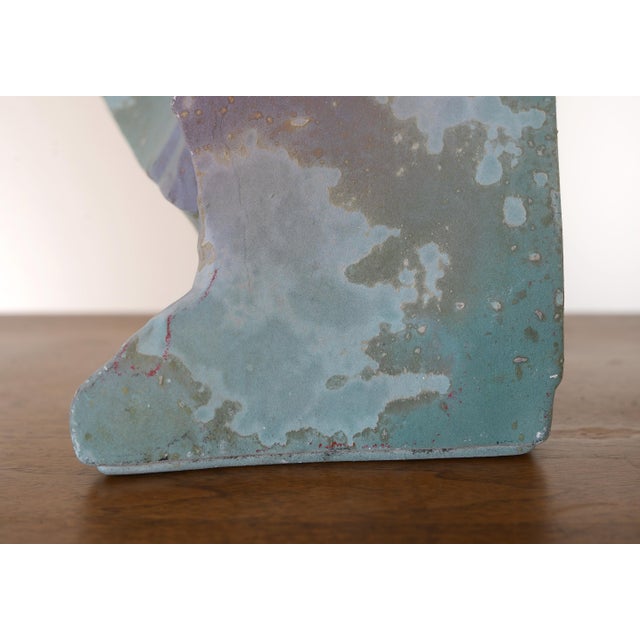 Vintage Tony Evans Modernist Freeform Glacier Vase For Sale - Image 16 of 17