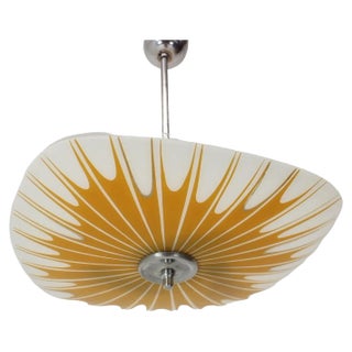 Mid-Century Glass Ceiling Lamp by Napako, 1960s For Sale