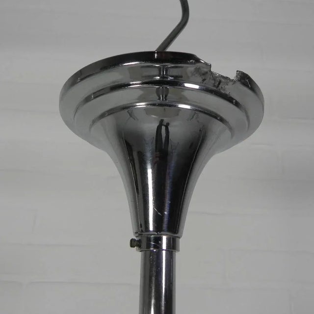 Art Deco Hanging Lamp with Pink Glass Shade, 1930s For Sale - Image 10 of 13