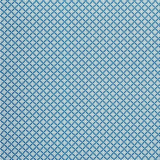 Sample - Schumacher Serendipity Fabric in Blue For Sale