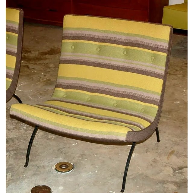 Lime Pair of Milo Baughman Scoop Chairs With Label Mid Century Modern For Sale - Image 8 of 12
