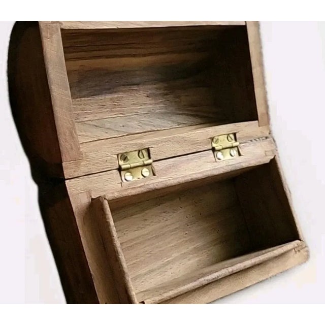 Vintage Morracan Thuya Wood Box Brass Inlay Box For Sale - Image 4 of 6