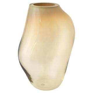 Supernova IV Amber Iridescent M Vase by Simone Lueling for ELOA For Sale