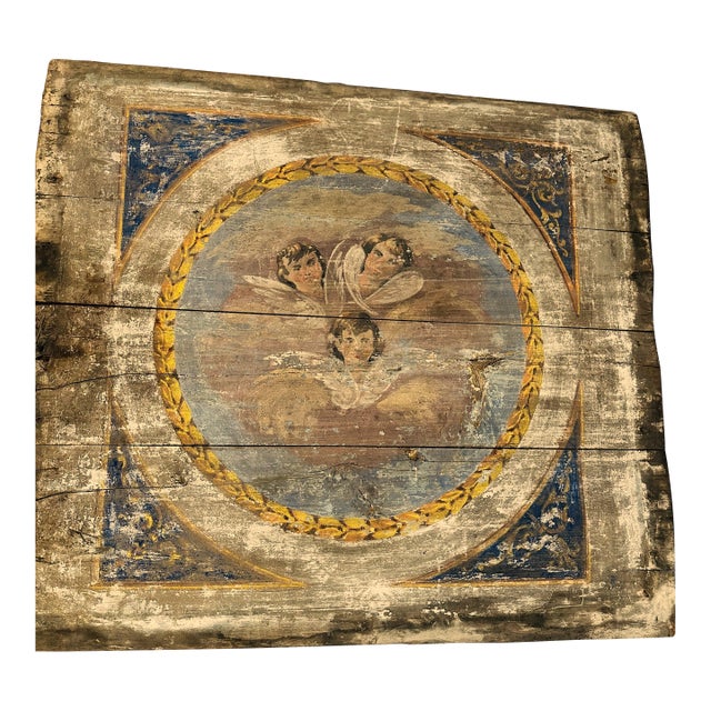18th Century Italian Church Ceiling Painted Panel For Sale