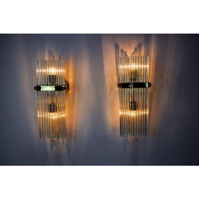Wall Lights in Tubular Glass by Gaetano Sciolari, 1970, Set of 2 For Sale - Image 6 of 9