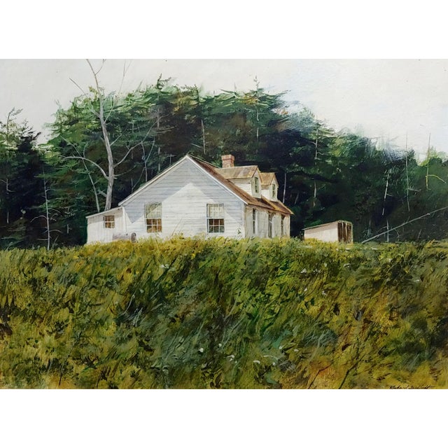 Illustration Richard Schlecht - Farm House in Virginia - Oil Painting For Sale - Image 3 of 8