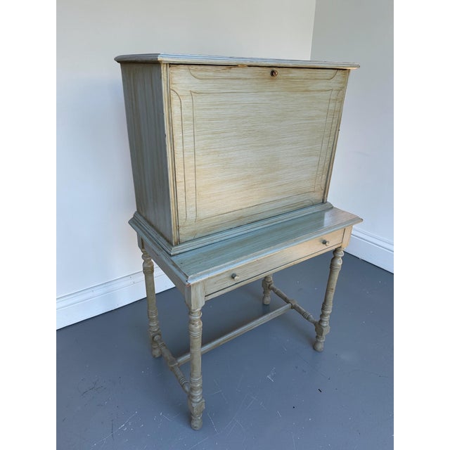 Vintage French Cottage Petite Secretary Writing Desk For Sale In Columbus - Image 6 of 9