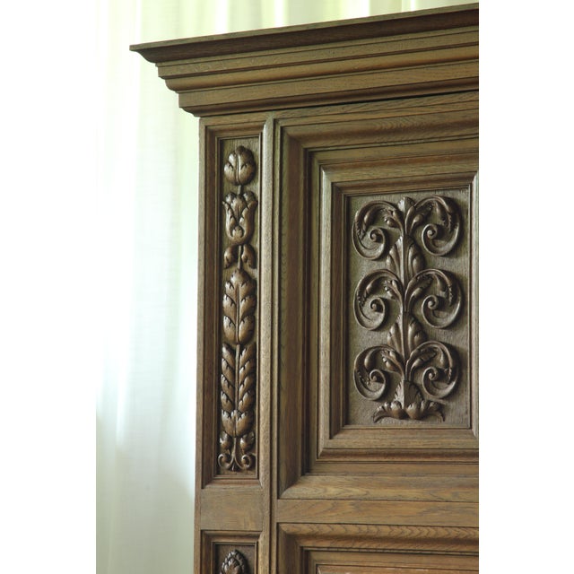 Vintage Art Nouveau Danish Oak Cabinet, 1930s For Sale - Image 6 of 17
