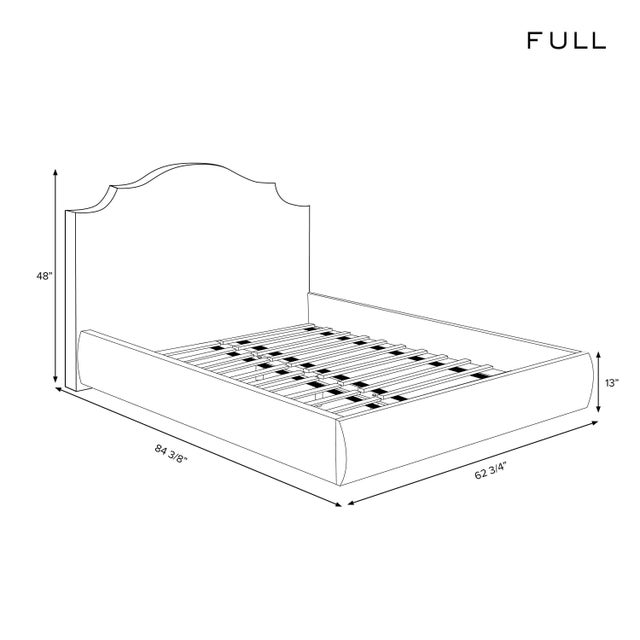 Transitional Stoffer Home x Cloth & Company Thelma Ruffle Platform Bed in Dogwood Floral Flint, Full/Double For Sale - Image 3 of 8