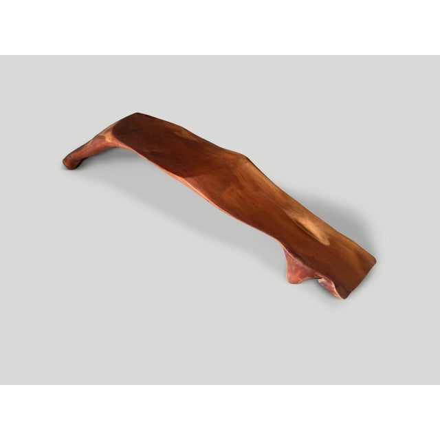 Andrianna Shamaris Impressive Mahogany Wood Bench Or Sculpture For Sale - Image 4 of 5