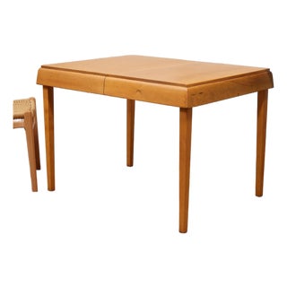 Vintage Solid Birch Dining Table For Sale