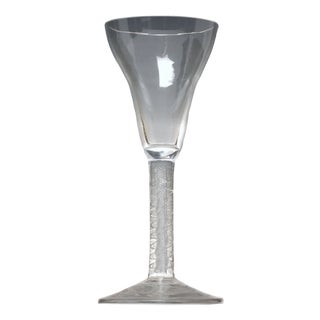 Ron & Mary Thomas Double Series Air Twist Wine with Pan Top Bowl, 1750s For Sale