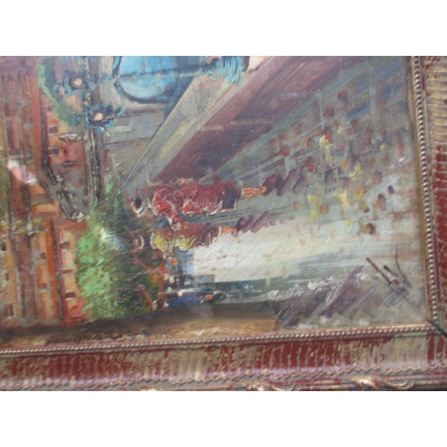Vintage Painting on Canvas of St. Peter's Basilica in Gold & Red Frame For Sale - Image 13 of 18
