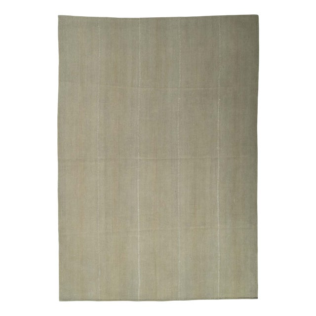 Handwoven Mazandaran Kilim Rug in Natural Tones For Sale