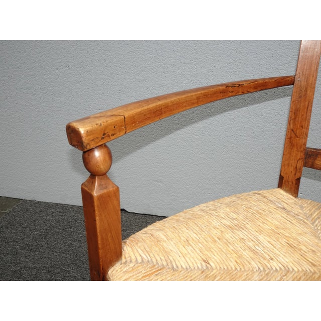 1950s Vintage French Country Carved Lovebirds Backrest Accent Chair For Sale - Image 10 of 12