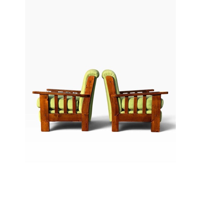 Pair of Vintage Mission Oak Arts & Crafts Lounge Chairs For Sale - Image 12 of 12