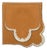 VALVER Tobacco Embroidered Linen Napkin from Los Encajeros For Sale