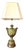 Large Bronze-Green Ceramic Lamp, 1950s For Sale
