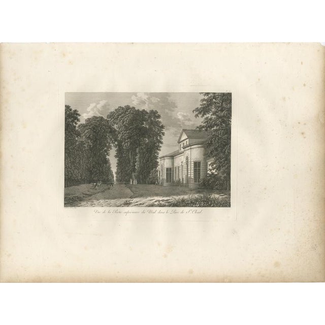 Hollywood Regency Louis-Pierre Baltard, Upper Mall Avenue in the Park of Saint-Cloud, 1803, Engraving For Sale - Image 3 of 9