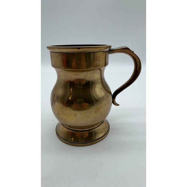 Antique Victorian English Farmhouse Brass Pub Tankard Pint Mug For Sale - Image 14 of 16
