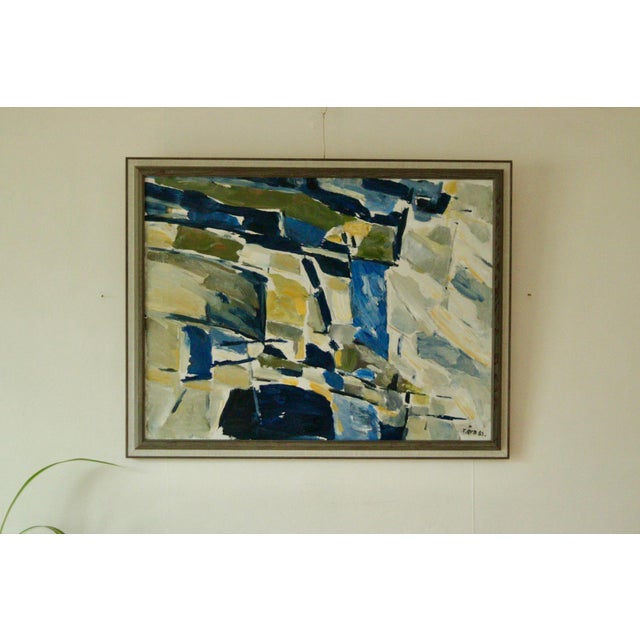 Tryggve Örn, Abstract Composition, Mid-20th Century, Oil on Canvas For Sale - Image 7 of 11