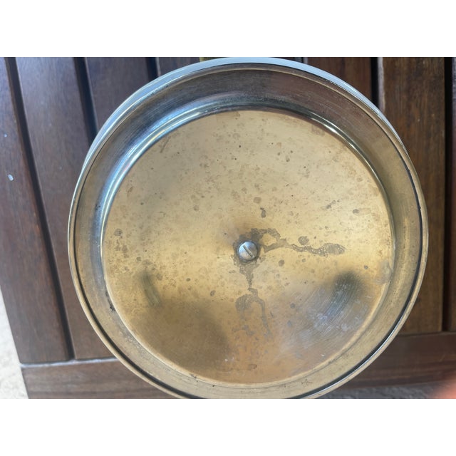 Metal Farmhouse Copper Double Boiler Porcelain Insert, & Brass Handles For Sale - Image 7 of 7