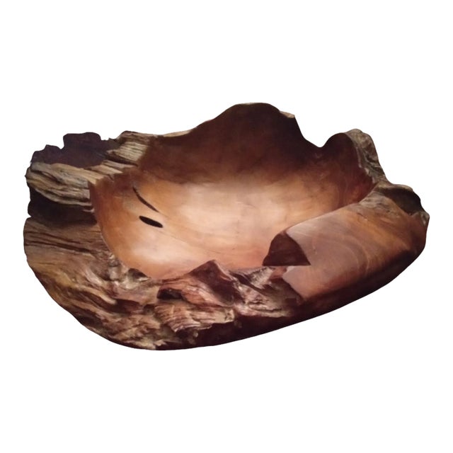 1980s Wooden Bowl Sculpture For Sale