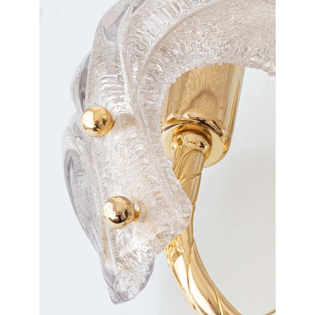 Metal Mid-Century Graniglia Glass Wall Sconce, Italy, 1960s For Sale - Image 7 of 10