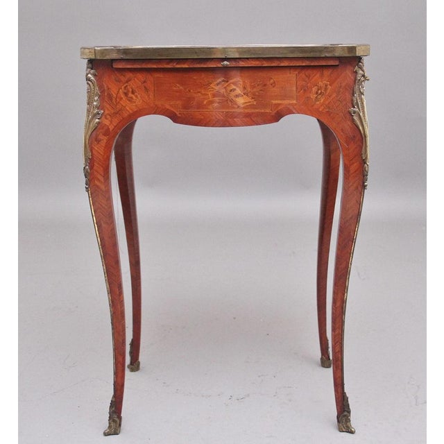 Early 20th Century French Kingwood and Marquetry Side Table, 1910 For Sale - Image 16 of 16