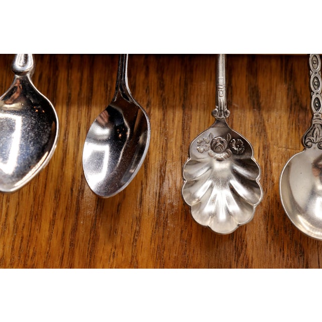 48 Collectible Spoons With Display Case Chairish