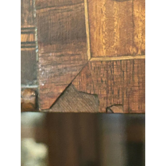 Antique Late 19th Century French Style Fold Top Game Table With Inlay and Carved Trim For Sale - Image 11 of 12