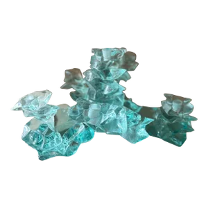 1990s Original Bill Meek Studios Stacked Art Glass Candelabra Sculpture