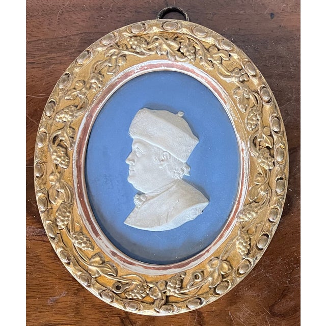 Wedgwood Antique 18th Century Wedgwood Portrait Medallion Plaque - Bust of Benjamin Franklin Circa 1780 For Sale - Image 4 of 15
