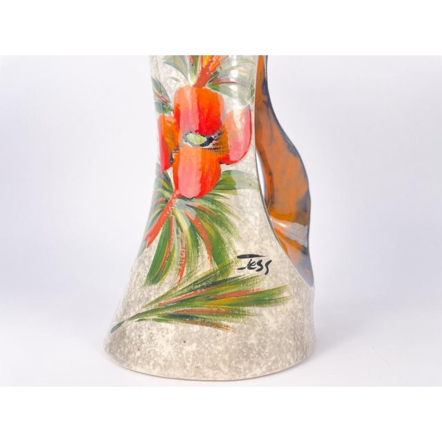 Mid-Century Modern Tess Villenauxe Sculptural Ceramic Vase, France, c.1960s For Sale - Image 3 of 13