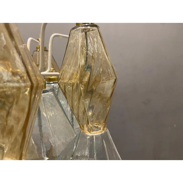 1980s Murano Glass Polygon Light Pendants, 1980s, Set of 2 For Sale - Image 5 of 10