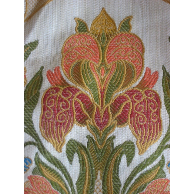 Art Nouveau Large Pair of Art Nouveau Style Vintage Curtains For Sale - Image 3 of 14