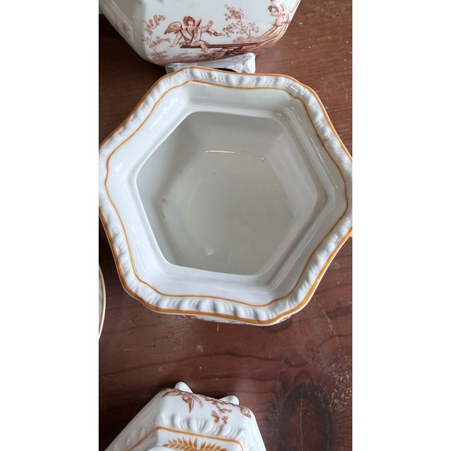 Rare Antique English Bone China Bat Printed Tea Service, by Ridgway, Pattern 1684/2, Circa 1830s - 22 pcs For Sale - Image 11 of 18