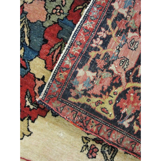Textile Antique Persian Feraghan Sarouk, Tree of Life Rug, 3'5" X 4'11" For Sale - Image 7 of 8