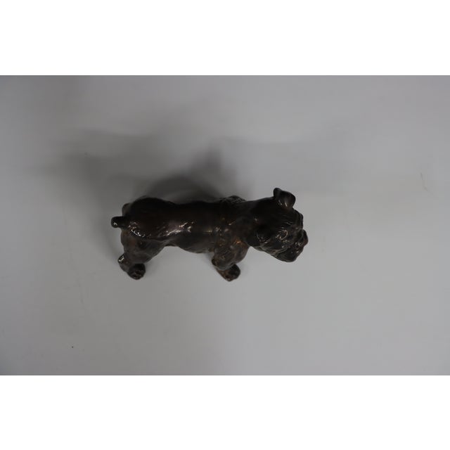 Metal Sterling Silver Bulldog Figurine For Sale - Image 7 of 15