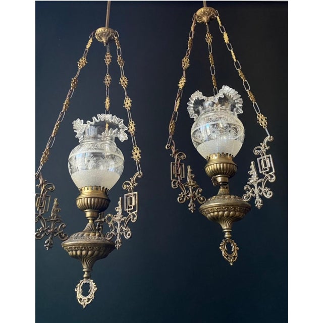 Antique Pendant Lights, 1960s, Set of 2 For Sale - Image 4 of 13