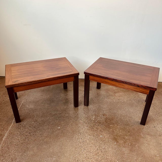 Rosewood End Tables - Made in Denmark For Sale - Image 4 of 6