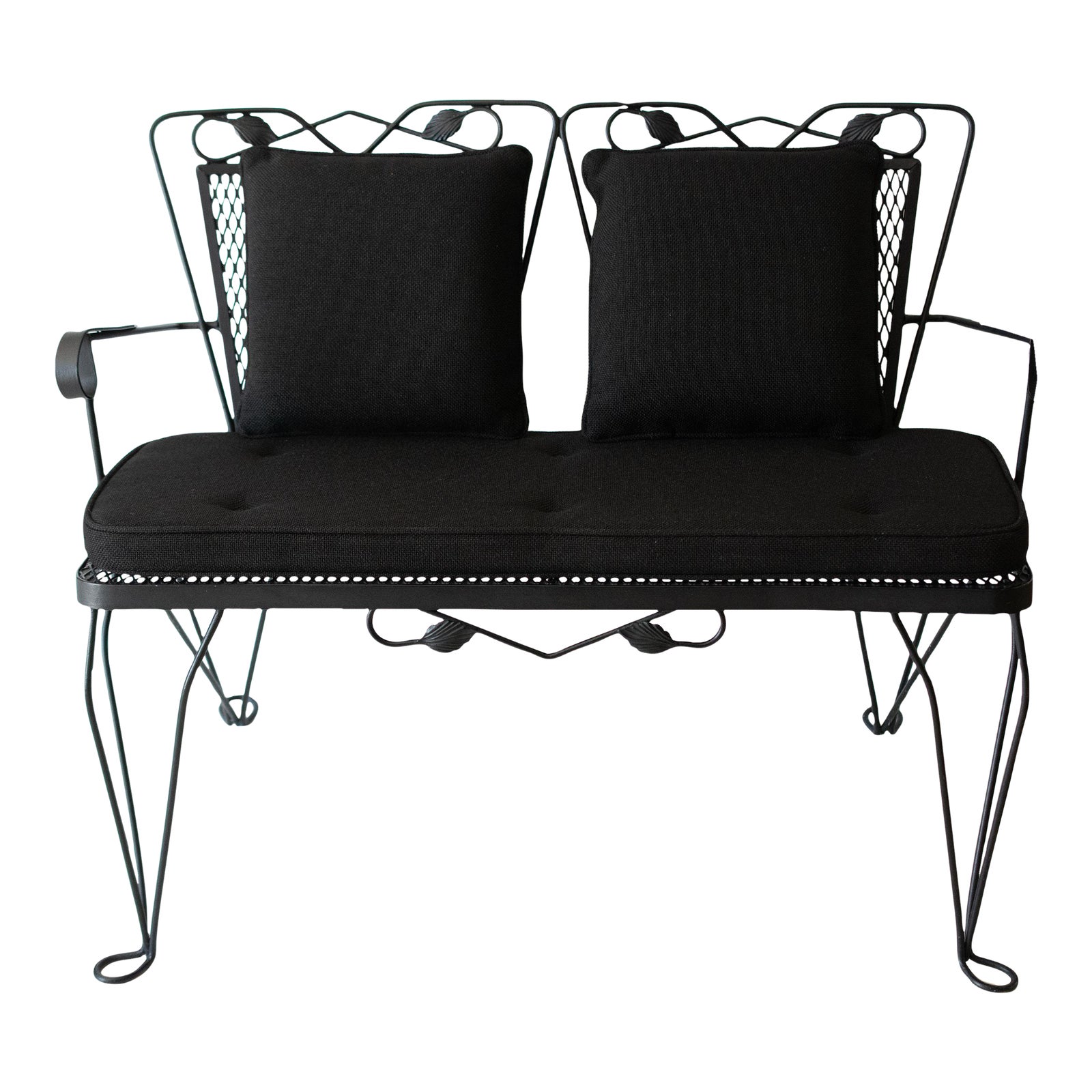 MidCentury Wrought Iron Settee Chairish