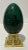 Green Porcelain Egg on Brass Stand For Sale - Image 4 of 13