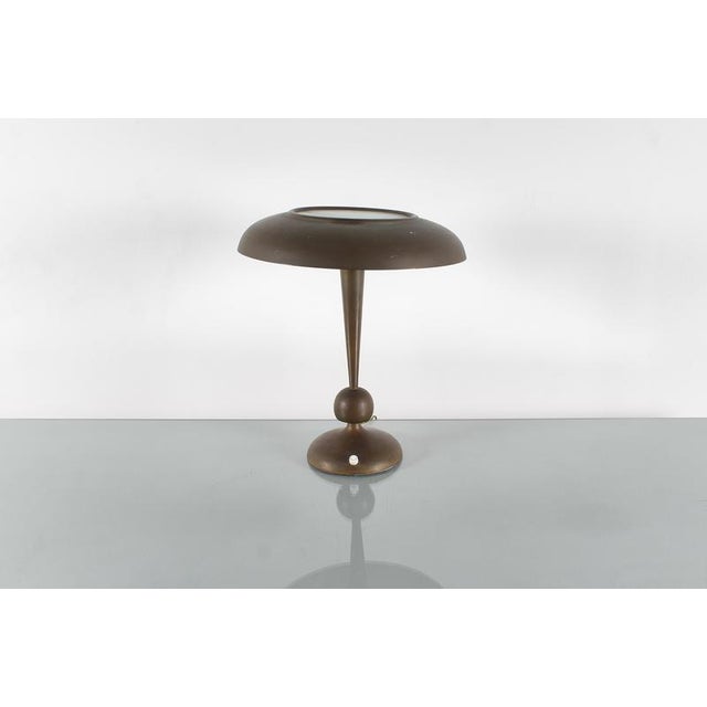 Oscar Torlasco Adjustable Brass and Glass Mod. 143 Table Lamp by O. Torlasco for Lumi, 1950s For Sale - Image 4 of 12