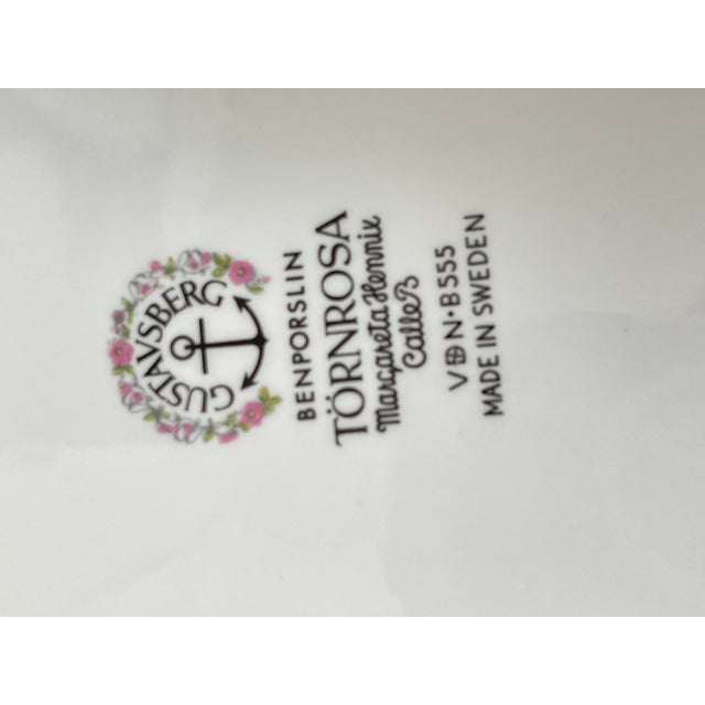 Mid 20th Century 12 Gustavsberg Törnrosa (Sleeping Beauty), Salad Dessert Plates Margareta Henn For Sale - Image 5 of 7