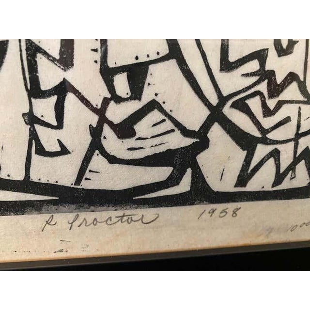 "Peer Group" Post-Modern Black and White Lithograph by Richard Proctor For Sale - Image 4 of 9