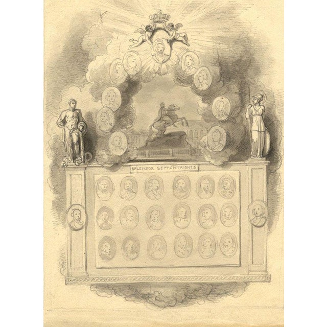 Robert Smirke RA, Study for Naval Commemorative Plate, 1803, Original Ink & Wash Drawing For Sale - Image 4 of 4