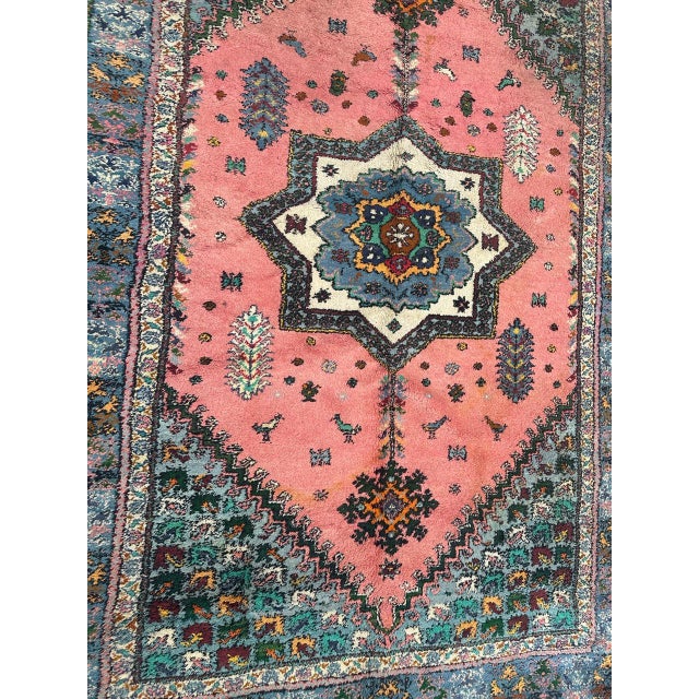 1960s Vintage Moroccan Rustic Rabat Rug, 1960s For Sale - Image 5 of 18